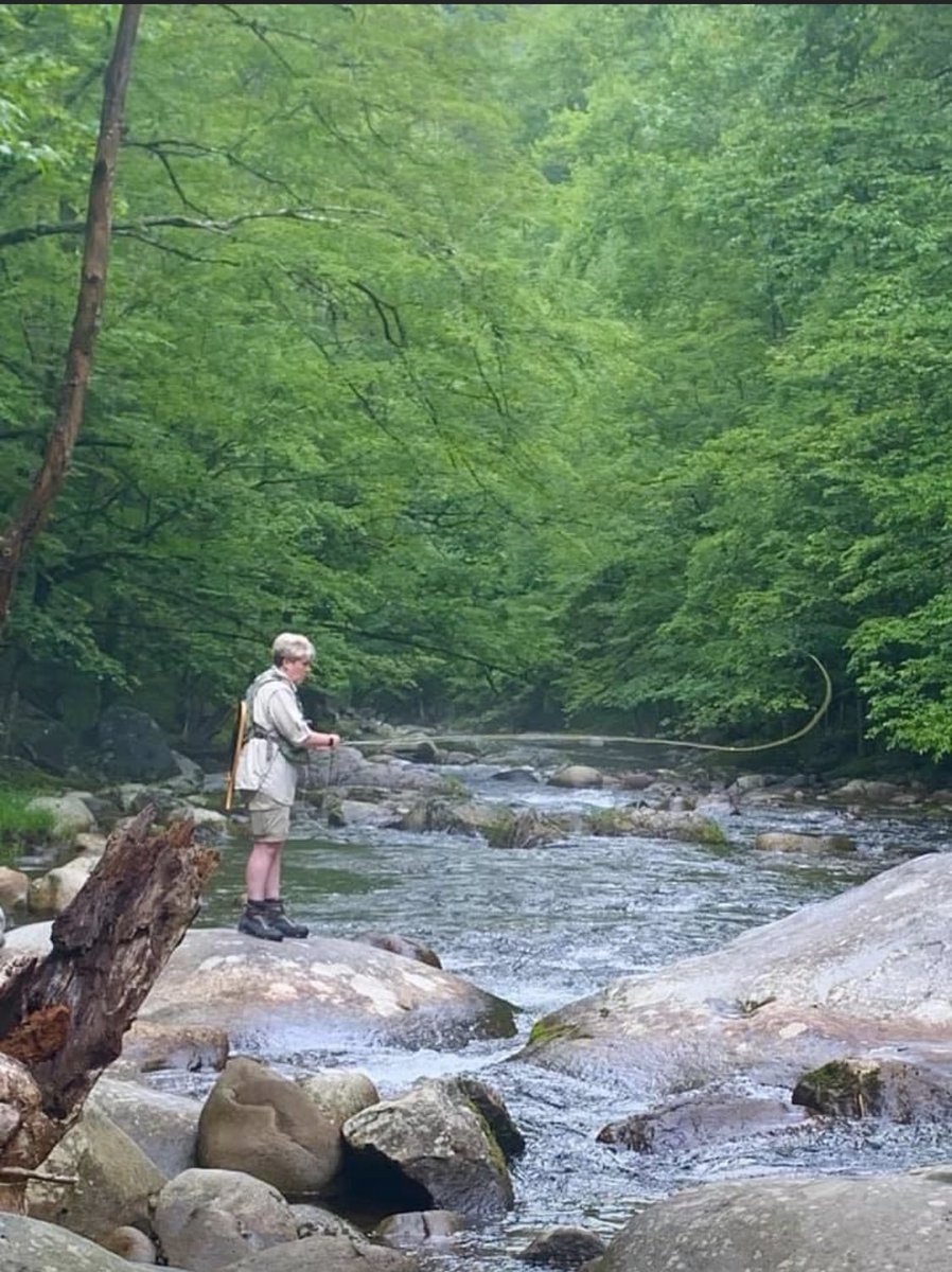 My happy place...fly fishing on a Smoky Mtn stream!!