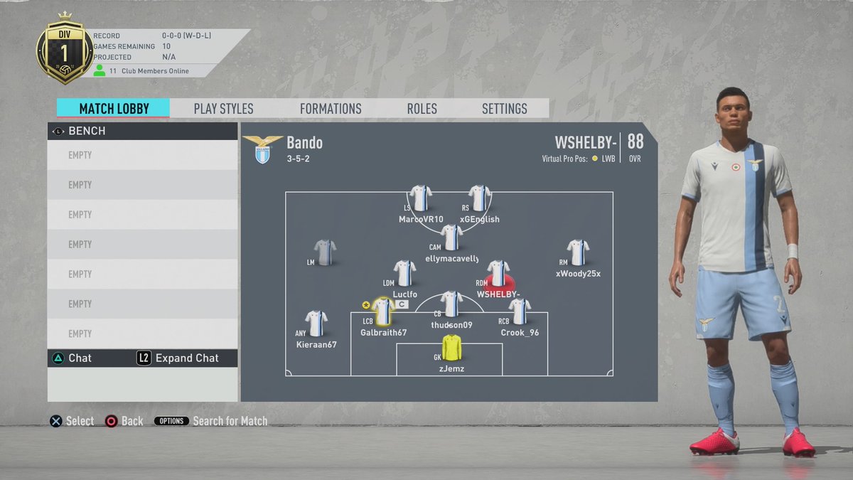 Another tournament win tonight with a different set of lads from @Ps4SSLazio. It was a good tournament ran by @JacklimbHD 💪

The team tonight: