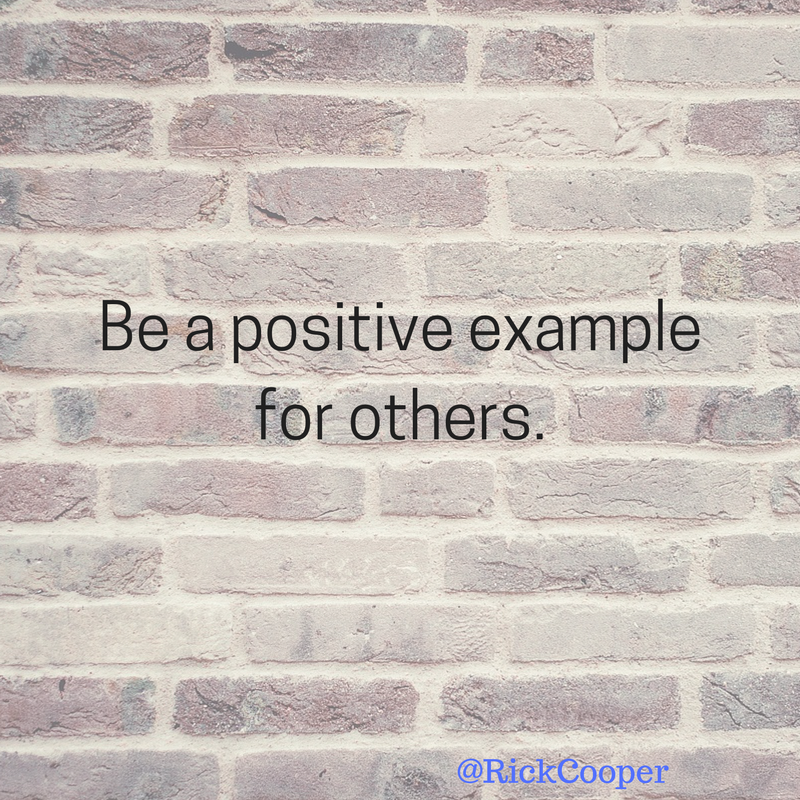 RickCooper's tweet image. Be a positive example for others. Do what's right.

#Encouragement #PositiveExample #Integrity