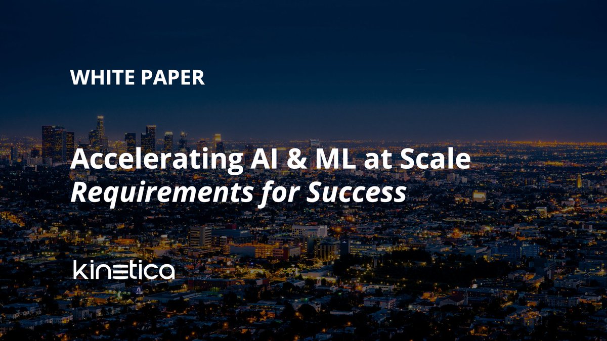 KineticaHQ's tweet image. Learn more about how Kinetica helps organizations to move their AI/ML projects from the lab and into production in this white paper go.kinetica.com/whitepaper/acc… #ActiveAnalytics