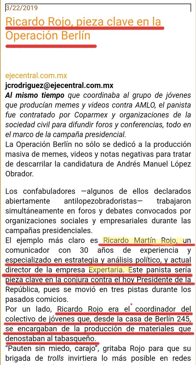 Ricardo Martín Rojo fue la pieza clave en la  #OperaciónBerlín, con ayuda de la  @Coparmex y de  @gdehoyoswalther.La Tía Tatis  @tatclouthier tenía razón... @lopezobrador_  @m_ebrard  @JohnMAckerman  @ArturoZaldivarL  @SNietoCastillo