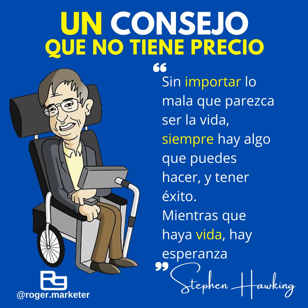 MarketerRoger's tweet image. Tan simple como eso 🙏

Nadie tiene una vida perfecta. Caerás, te levantarás, fracasarás, pero
depende de ti que tengas la fuerza para persistir.