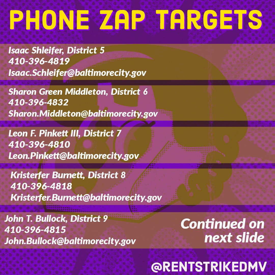 rentstrikebmore's tweet photo. Issa phone zap to #DefundBPD! Jack Young proposed a budget of over HALF A BILLION for BPD while funding for things like housing, unhoused folks and education are well under $50M. Follow the lead of @OrganizingBlack and call your city council reps today through Fri, 6/12! https://t.co/tsMlUzVcRA