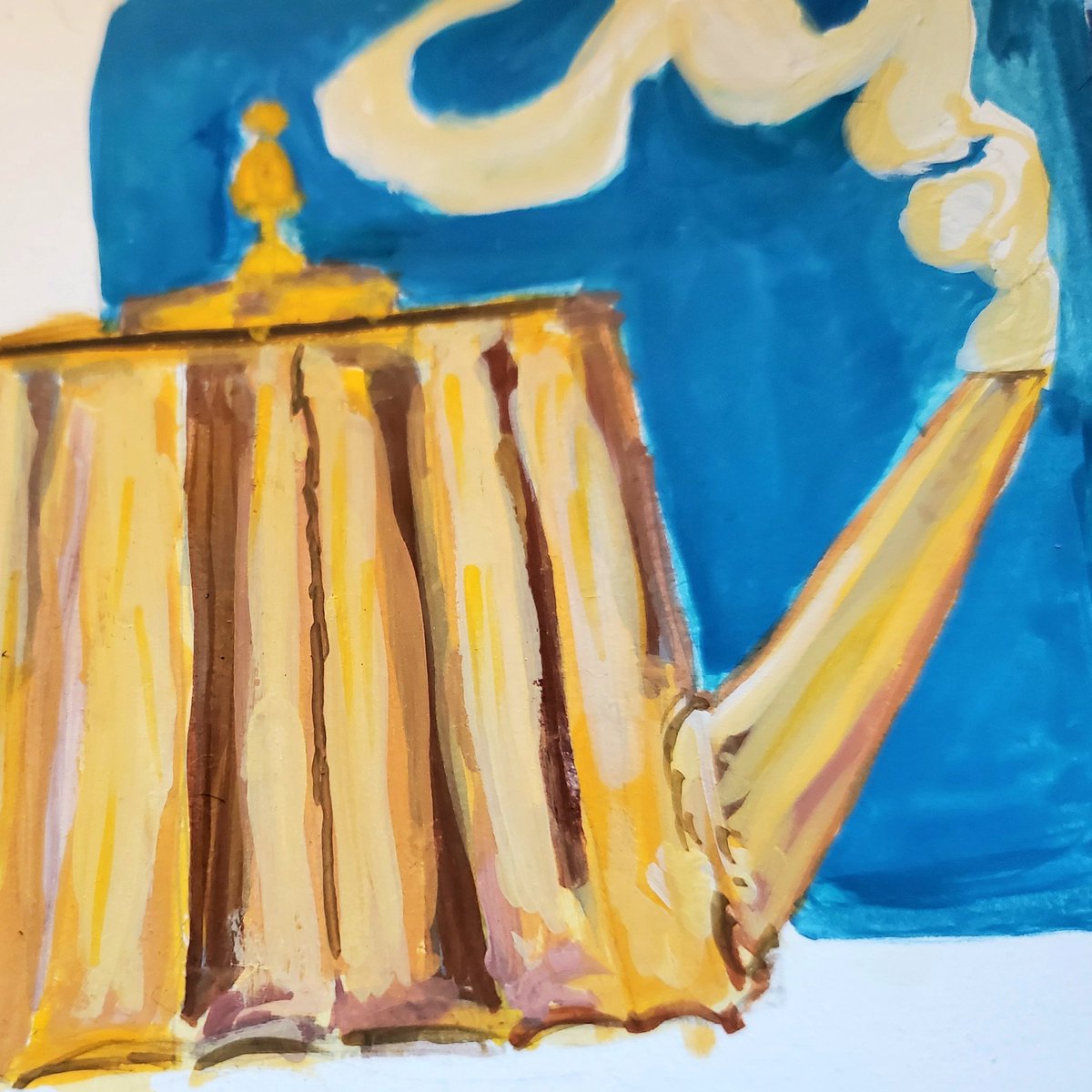 ArtzNeko's tweet photo. A work in progress. Hopefully capture the mood. Not sure if that make sense. Oh well. Stay cool y'all. #wipart #workinprogressart #workinprogressartwork #teapots #gouchepainting #gouchestudy #paintingstudy #ArtistOnTwitter https://t.co/TgOOWhsvcG