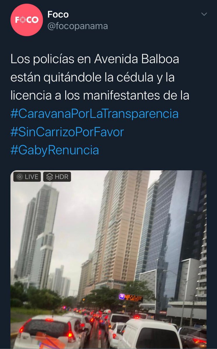 Así es como quieren callar las protestas? Estamos en una dictadura?
<a href="/tvnnoticias/">TVN Noticias</a> <a href="/TReporta/">Telemetro Reporta</a> <a href="/nexnoticias/">Nex Noticias</a> <a href="/IvanMontalvo52/">Ivan Montalvo</a> <a href="/elsiglodigital/">El Siglo de Panamá</a> <a href="/prensacom/">La Prensa Panamá</a> <a href="/criticaenlinea/">Diario Critica.Pa</a> <a href="/EstrellaOnline/">La Estrella de Panamá</a>