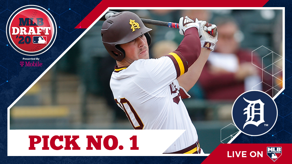 With the 1st overall pick of the 2020 #MLBDraft, the #Tigers select <a href="/ASU_Baseball/">Sun Devil Baseball</a> 3B Spencer Torkelson, No. 1 on the Top 200 Draft Prospects list: atmlb.com/2zi7p9y

Watch live: atmlb.com/2BE9EF5