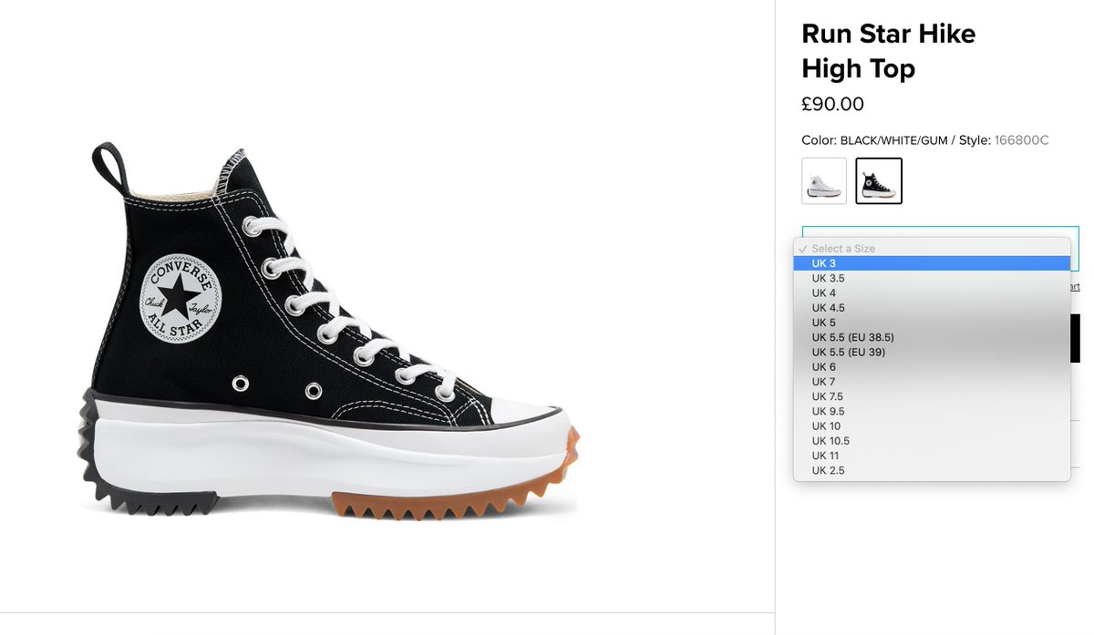 converse run star hike 39