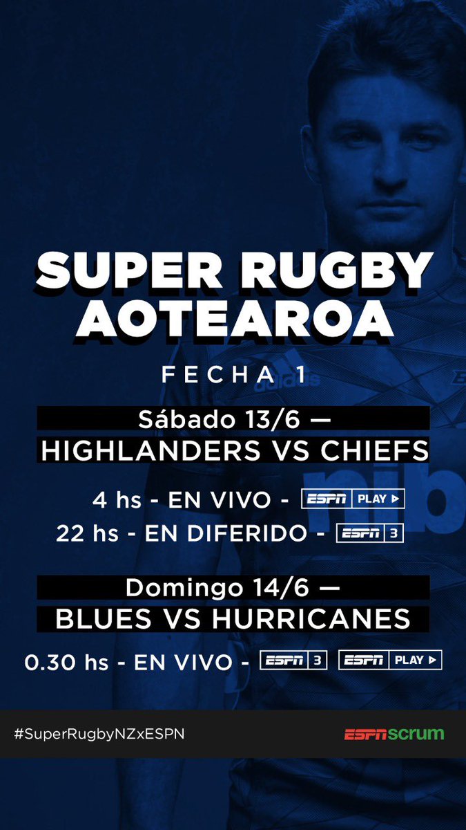 ¡Vuelve el rugby en vivo por la pantalla de ESPN! #SUPERRUGBYNZxESPN