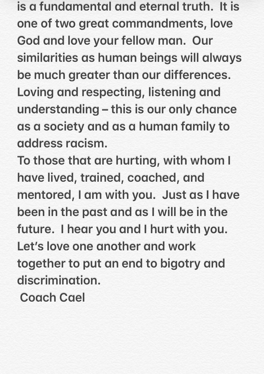 A message from coach Cael Sanderson PSU Head coach