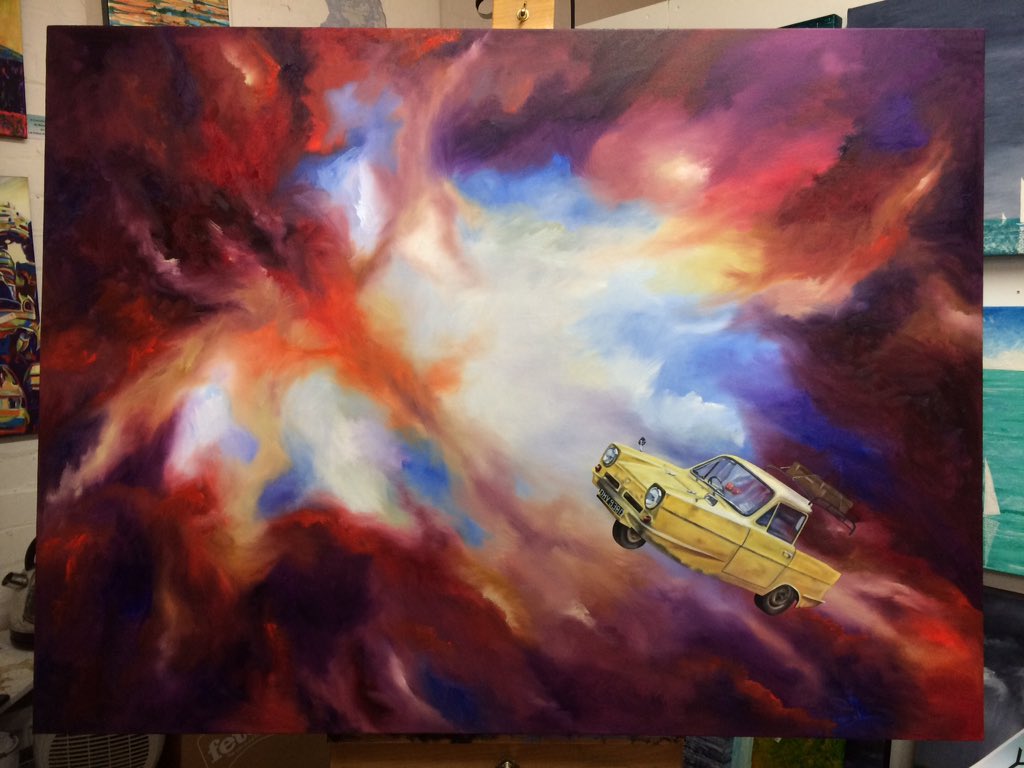 WarrenGreen06's tweet photo. Getting there... Watch this space! 😉👍 https:https://t.co/JtGG80NeJH

#art #artist #painting #painter #oilpainting #space #cosmos #galaxy #nebula #traders #isolated #traders #onlyfoolsandhorses #reliantrobin #delboy #rodney #trottersindependenttraders #plonker #reliantregal https://t.co/ZKV0uPEG2r