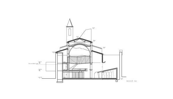 Speedmaster72's tweet photo. Y aquí os dejo las plantas y una sección del proyecto, además de una foto de las ruinas de la Iglesia antes de esta respetuosa intervención que consolidó la estructura original y restañó sus heridas sin dejar de mostrarlas, como parte de una historia que ahora cobra nueva vida. https://t.co/WKB8Sy9Npp