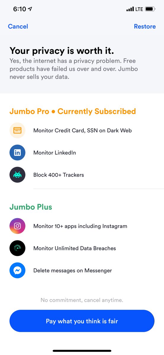 This Week In Apps:  @JumboPrivacy  Take back your data & privacy  @pierrevalade (ex-Sunrise, 4SQ) Best pick-your-price experience I've seen Abstracts away data recapture & expunging Minimal manual work required One home for all 2FAsSimilar:  @mineapp_company