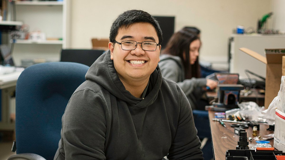 Wednesday’s #SeniorSpotlight is on Tri!

Tri has been a member of the Skunk Works electrical team for three years. 

Tri will attending <a href="/ERAUPrescott/">ERAU Prescott</a> where he will be majoring in astronomy with a specialization in physics. Good luck, Tri!