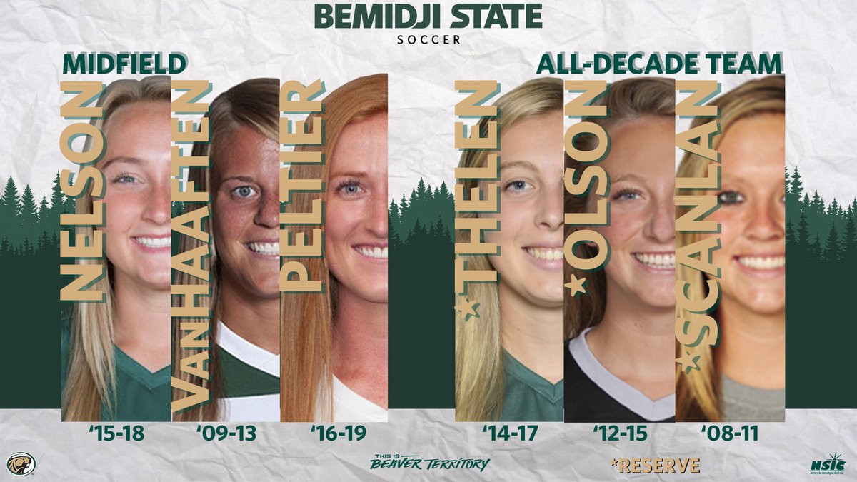 BSUBeavers's tweet photo. ⚽️ One of the most successful Bemidji State programs of the last  1️⃣0️⃣ years, this week turn to the pitch to identify the greatest @BSUBeaverSoccer players of the last decade. https://t.co/hPhaSmESSc