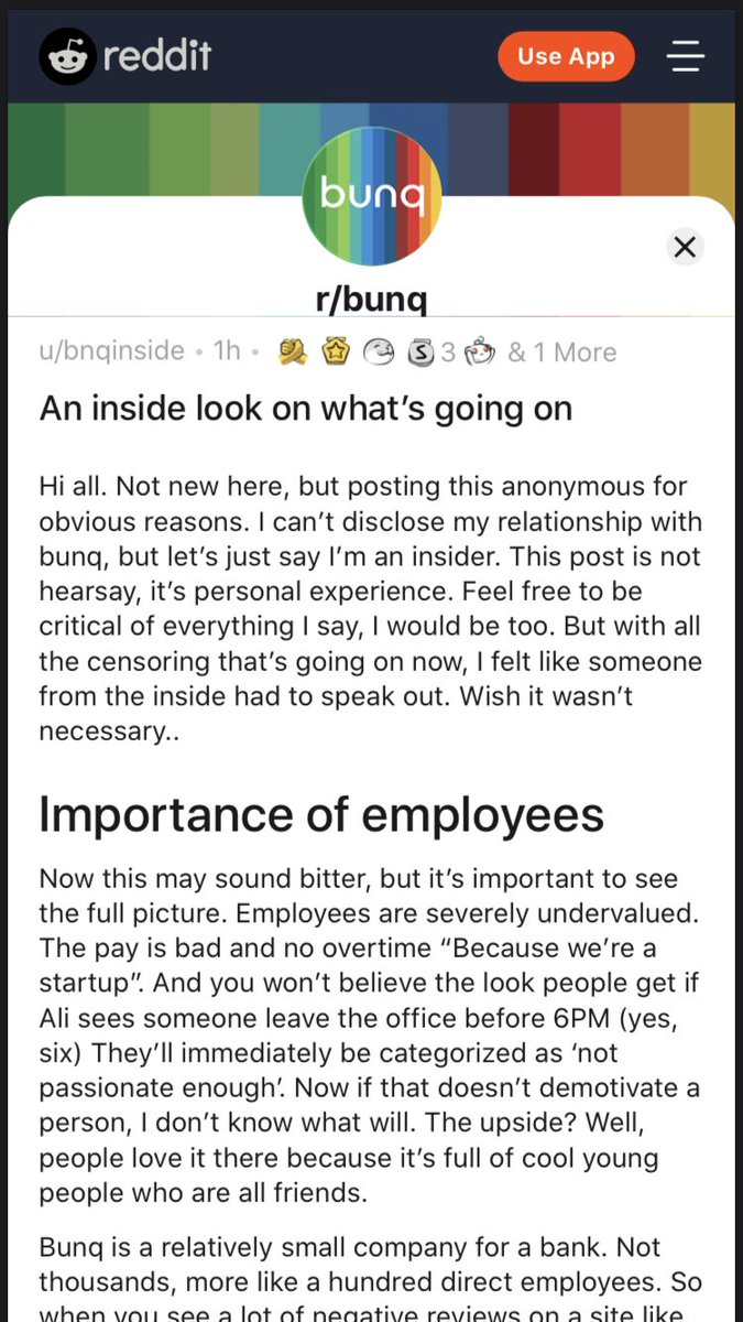 <a href="/bunqCensorship/">Bank of the Censorship</a> This statement has been removed too. 🙁
Bunq is indirectly censoring reddit 😐