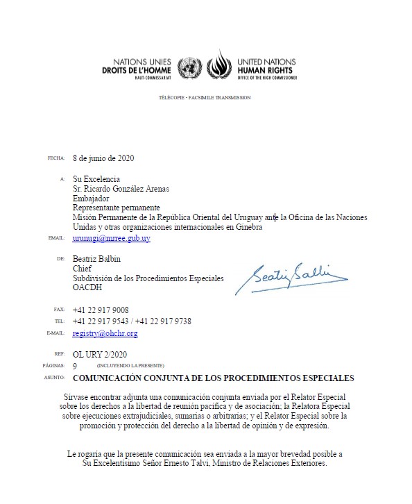 gusgomezgermano's tweet photo. #IMPORTANTE | ONU también advierte al país por la #LUC 
Varias disposiciones son "particularmente problemáticas" e incompatibles con el Pacto Internacional de Derechos
Civiles y Políticos (PIDCP). De aprobarse, Uruguay incumpliría compromisos del país en materia de DDHH https://t.co/YoEMwKSRDh