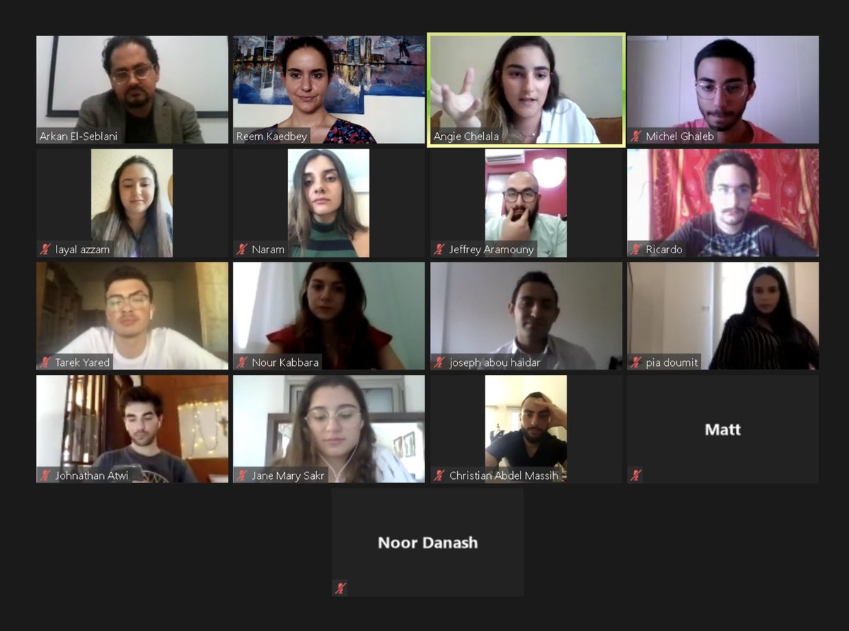 UNDP_ACIAC's tweet photo. #IntegrityGuardians continue to grow in spite of #Covid_19. This time in #Lebanon. Young alumni & students of @NDU_Louaize come together online to explore #anticorruption concepts, facts & action points as they work to set up their own #Youth #IntegrityClub at their university. https://t.co/kpp2gCFZec