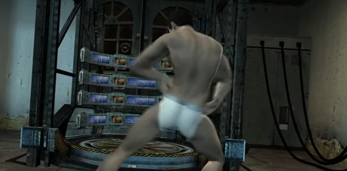 canyouseeass's tweet photo. You can see Gordon Freeman's arse in Half Life - thanks @TGrubbo https://t.co/v96sriBNCj