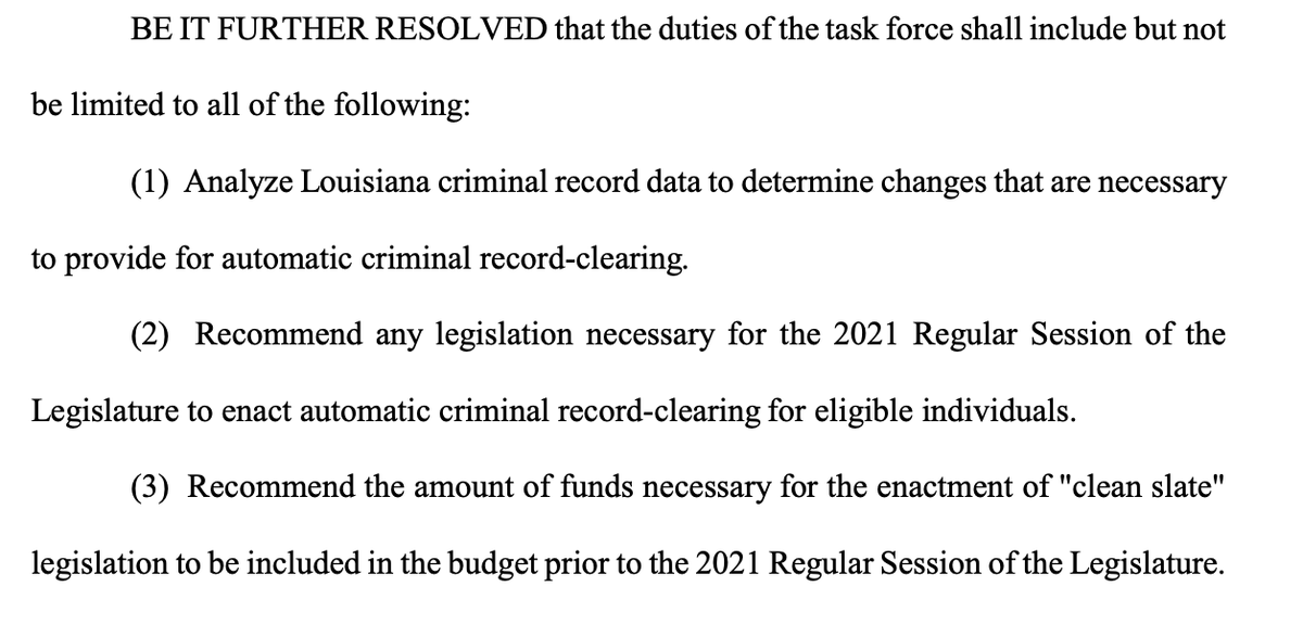 JacLouisiana's tweet photo. Thanks to a last minute save by @EdwardTedJames the #MyCleanSlate task force to prepare #Louisiana for automatic expungement will continue! We look forward to ongoing work with @LDAAJustice @RightOnCrime and others. Leveraging technology is critical for #COVID__19 recovery. https://t.co/LLuJiUAqij