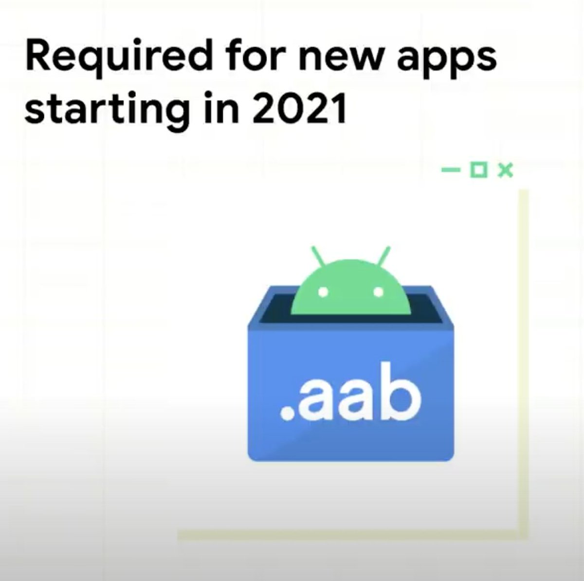 2021年に新規アプリでAppBundleの必須化みたいな話が出てる(動画ではexpectて言ってた)
youtu.be/cMr-b660Esw?t=…