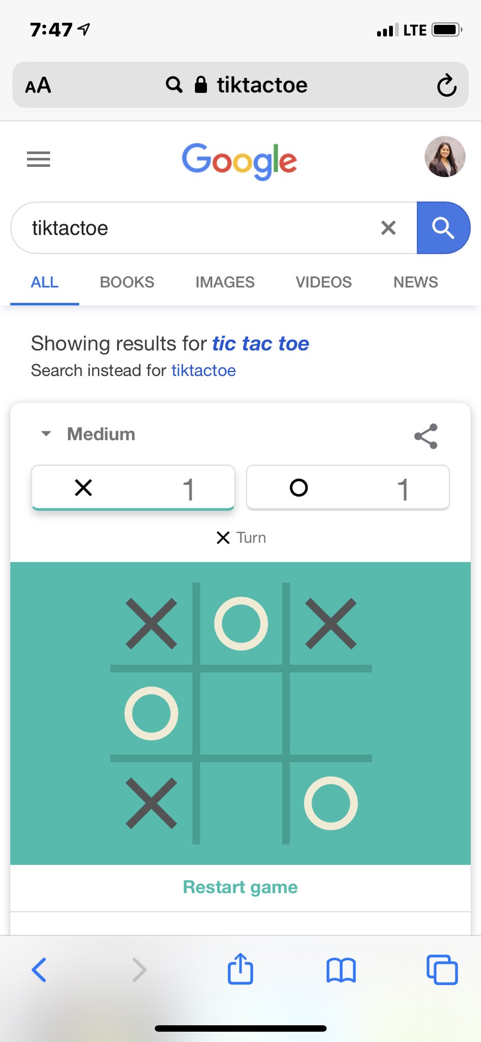 Tic Tac Toe Google Doodle