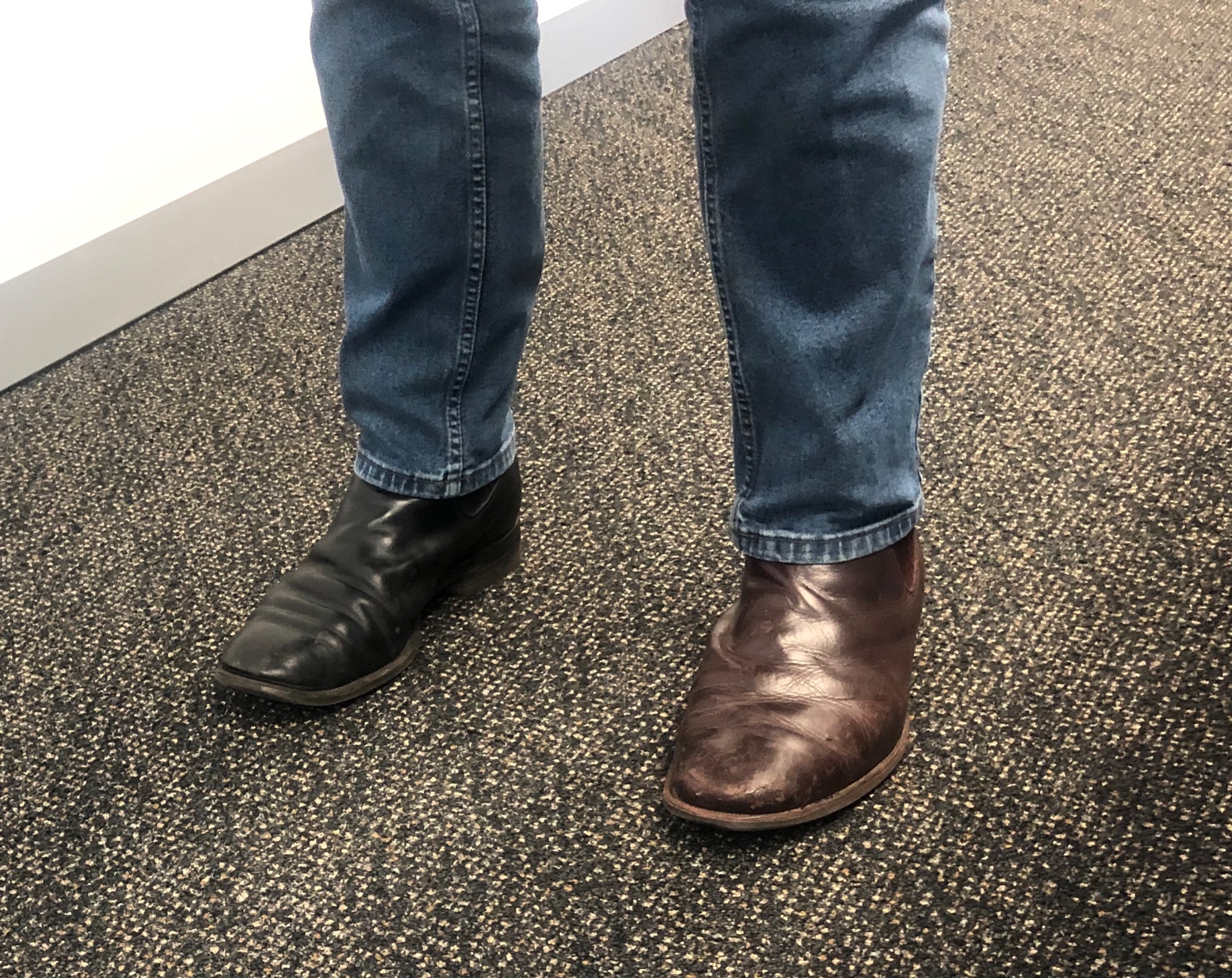 Luke Griffiths on X: Colleague has inadvertently worn mismatching RM  Williams boots to the office today. Now parading them proudly.   / X