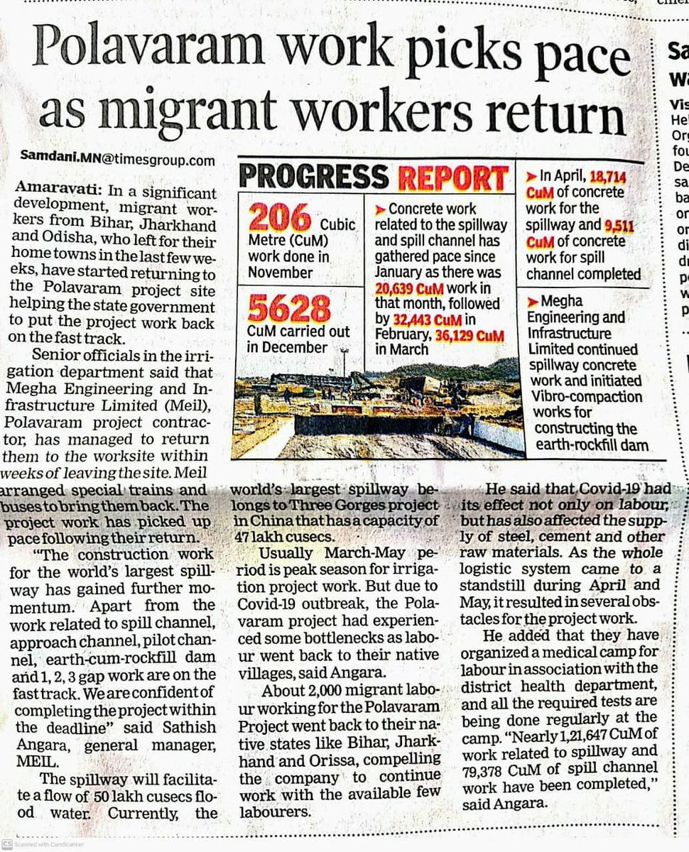 BestProjectsInd's tweet photo. Polavaram Work Picks Pace as migrant workers return
#polavaramAp #polavaramprojectstatus
#megha #meil #meghaengineering #polavaram https://t.co/4JXouoWL1K
