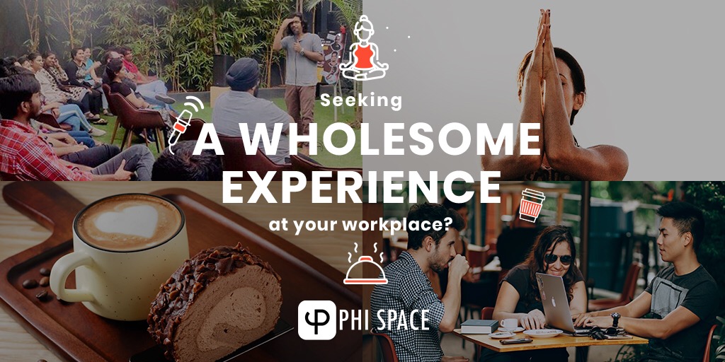 phi_space's tweet photo. Work, wellness, food,socials,events,concierge or essentials - Phi Space is the one space in your office park for all curated and on demand tenant experiences,amenities and services.

#phispace #workspacesolutions #workspacegoals   #collaboration #officeparkindia #employeewellness https://t.co/t41eAnDNSz