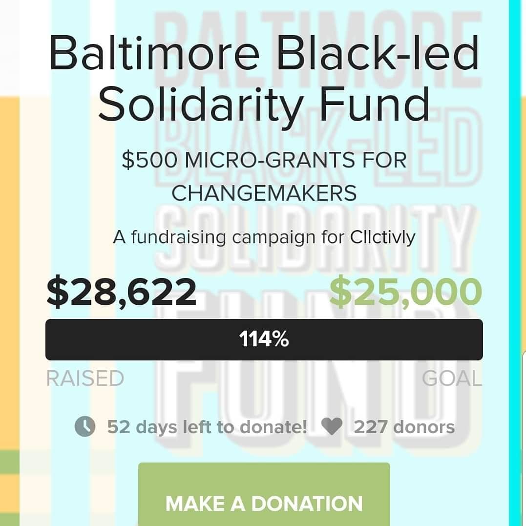 We did it! Over $30,000 in micro-grants and 1,500 meals served to our community! 

We will be pushing out our next 50 grants this month! <a href="/NBCBLK/">NBC BLK</a>
<a href="/blackvoices/">HuffPost BlackVoices</a> <a href="/andreperryedu/">Andre M. Perry</a> <a href="/DedrickM/">D. Asante-Muhammad</a> #wegivethanks #wegiveblack  #blacklivesmatter
#blackpowermatters #blackliberationmatters #MyBmore