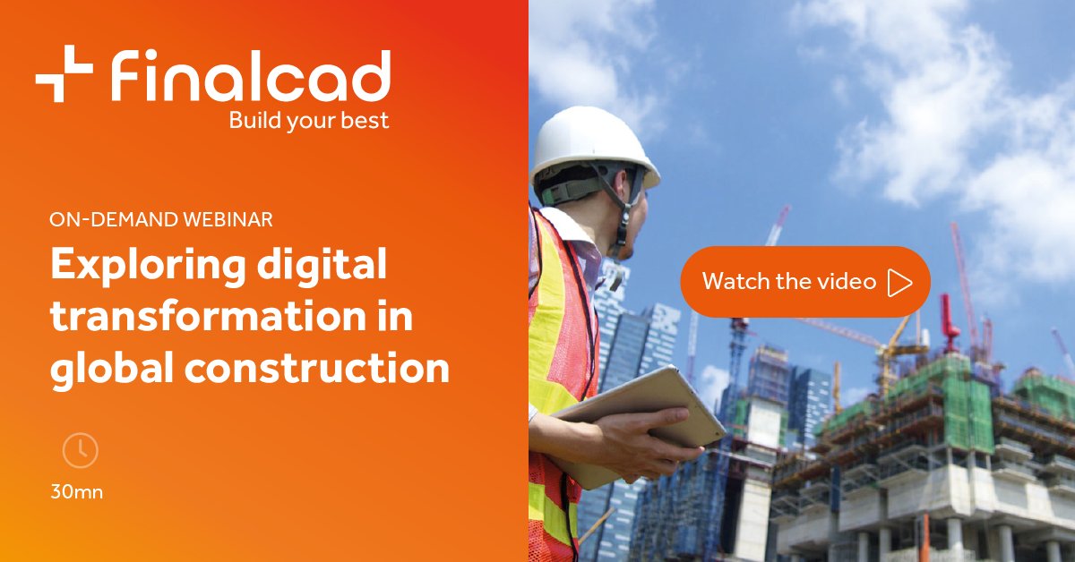 [👨‍💻On-Demand Webinar] ow.ly/jcRh50A4Eb5 You couldn't attend our webinar : “Exploring digital transformation in global construction"?... It's not too late! Find out the recording.
#webinar #construction #contech