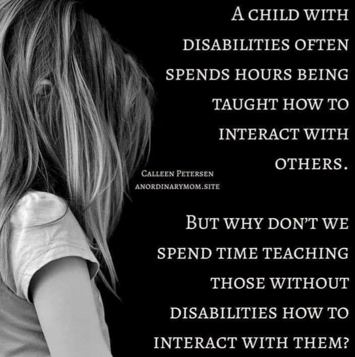 It is about teaching skills of acceptance, understanding and empathy so there is an understanding of equality for all 🙏💙 #learningtogether #compassion #learningdisabilities #ADHD #dylsexia #Anxiety #mentalillness #MentalHealthAwareness #nobodyleftout
