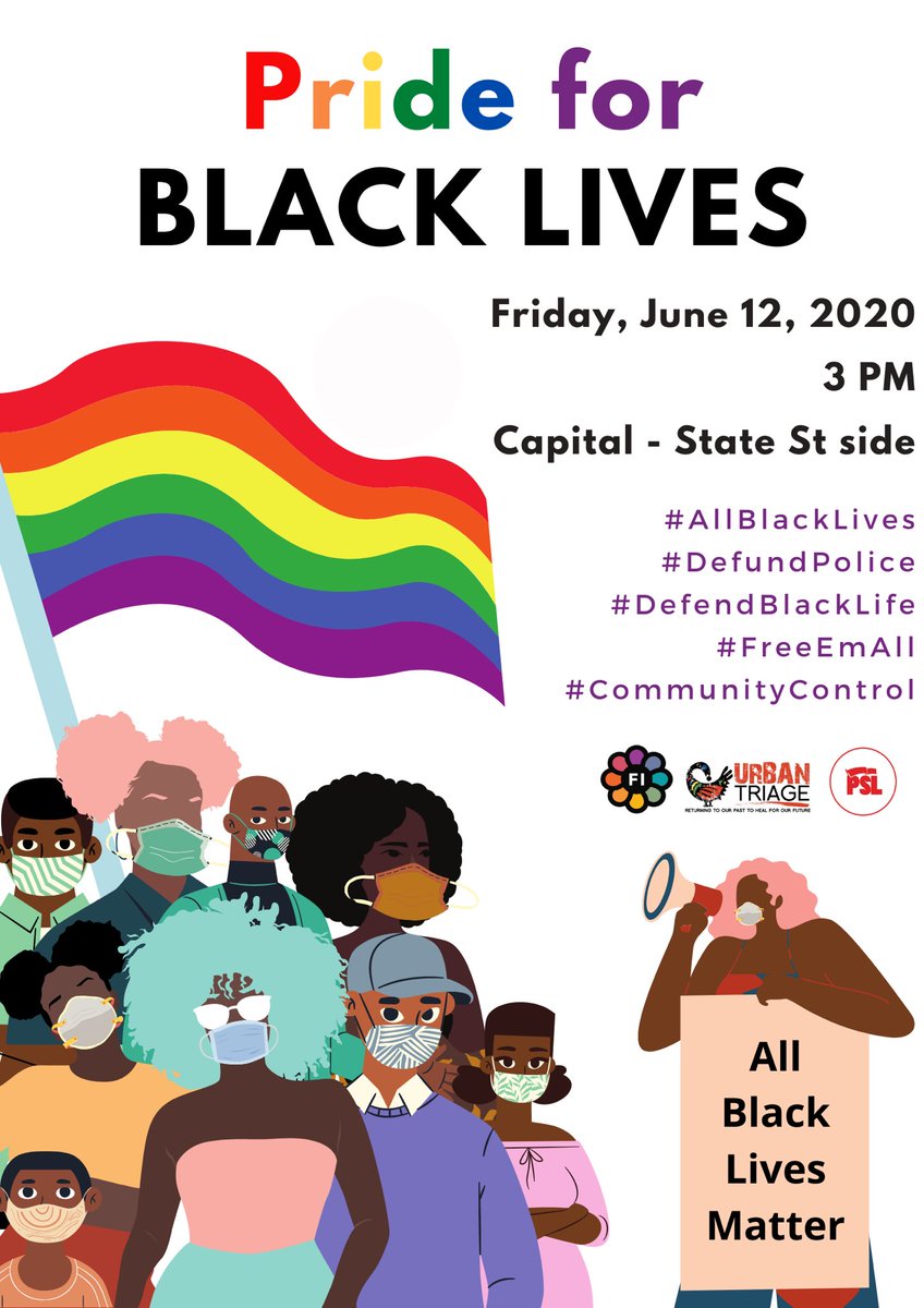 Happy Pride! Join us on Friday, June 12 at the Captial as we celebrate Pride and honor Black LGBTQI+ leaders.

#DefundPolice #DefendBlackLives #AllBlackLives #CommunityControl #FreeEmAll