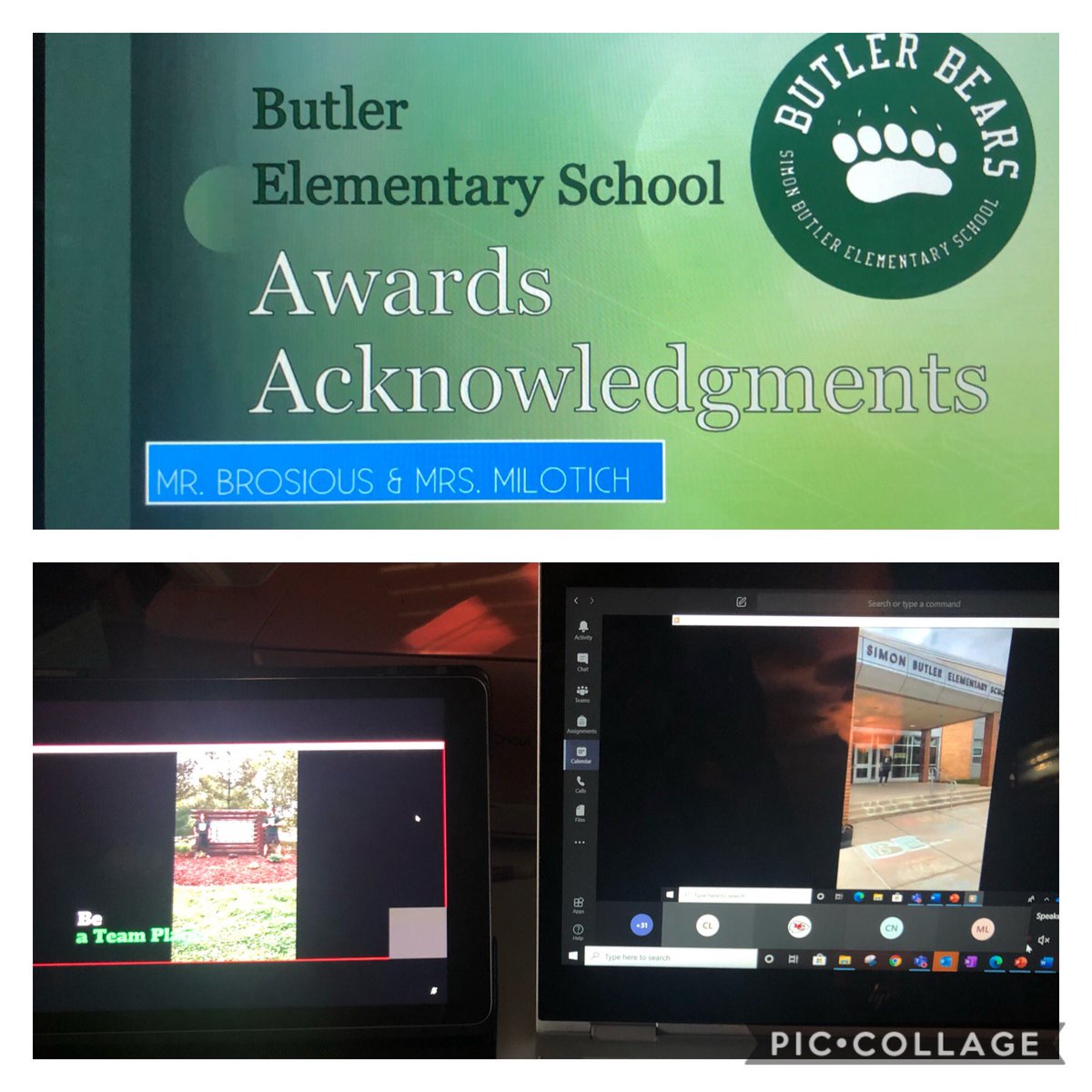 When your students are spread over 2 homerooms, you figure out a way to be at both simultaneously. Congratulations Butler 6th grade class of 2020! So proud of you and can’t wait to hear about your next adventure. Once a Butler Bear, always a Butler Bear! <a href="/CBButlerElem/">Butler Elementary</a>