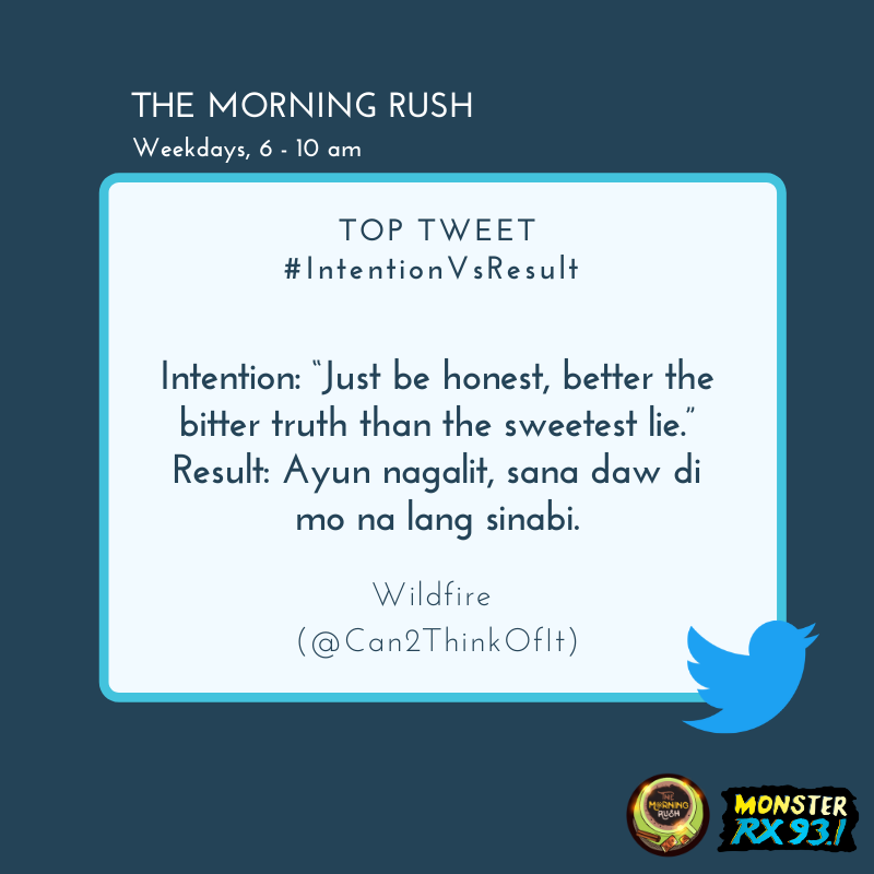 RX931's tweet photo. #IntentionVsResult from @Can2ThinkOfIt
#TheMorningRush #Quaran10 https://t.co/NDRV4Jh0Fh