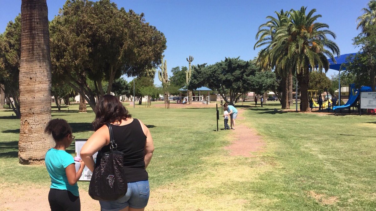 nicole_umayam's tweet photo. Celebrated the opening of Coolidge Public Library’s Story Walk this morning, which incidentally lends itself to social distancing quite easily.

A great partnership b/w libraries and parks and rec.
Arizona #librariesrock https://t.co/3RFcfb51IW