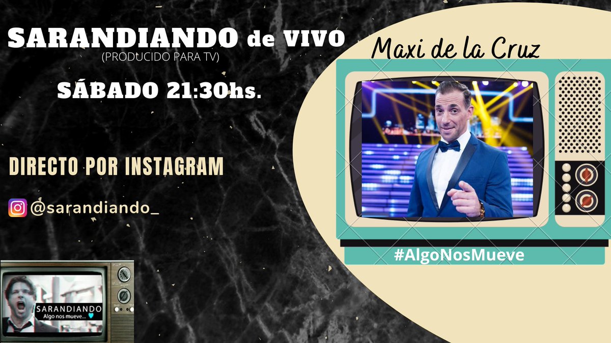 sarandiando's tweet photo. @Maxidelacruz nos vemos el sábado..TRATO HECHO!
Todavía no seguís a➡️@sarandiando??
💯Programa original de calidad, solidario y s/fines de lucro
🔘Invitá a tus amigos!💯CORRÉ LA VOZ!💪🙌
•MIRALO📺➡️https://t.co/VEaMjtJa9R
#SARANDIANDO #AlgoNosMueve 💙@diegodelacurva @AnaliaFerUy https://t.co/hA9nWV2GA9