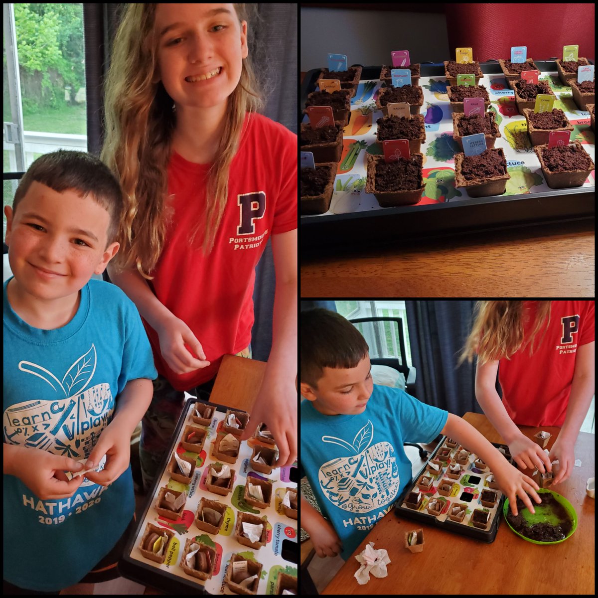 kinderhathaway's tweet photo. Work Together Wednesday @HathawaySchool 
Planting-Gardening Activity with my sister. https://t.co/3pjiAgtFib