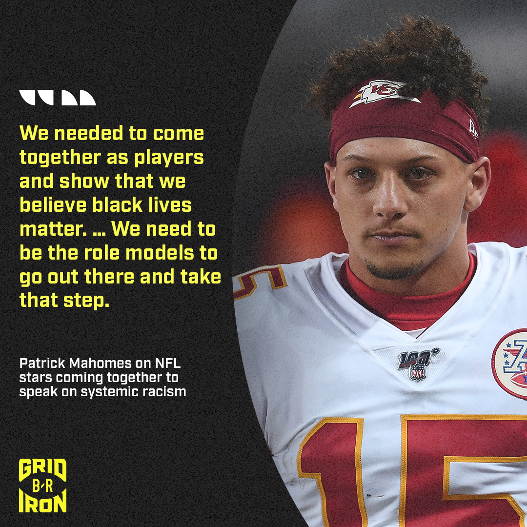 BleacherReport's tweet photo. Mahomes not afraid to use his platform https://t.co/nmAus7mANi