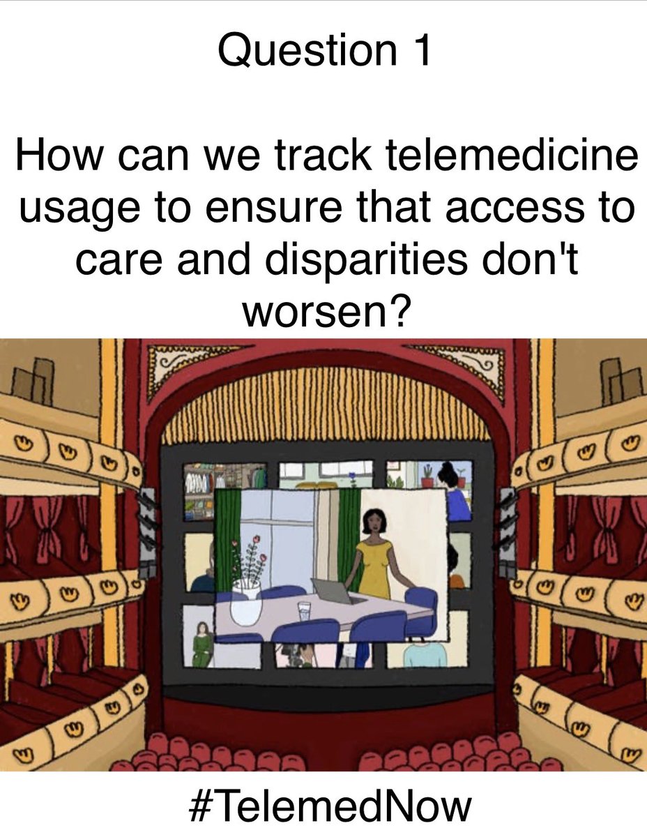 iamritu's tweet photo. #TelemedNow was supposed to ⬆️access to health care during #covid19 but revealed the #digitaldivide
Question 1
How can we track telemedicine usage to ensure that access to care and disparities don't worsen? @AmiBhattMD @arwmd @HelenBurstin @ABCardio1 @jameyedwards @CeciConnolly https://t.co/2ZaKZJP3en