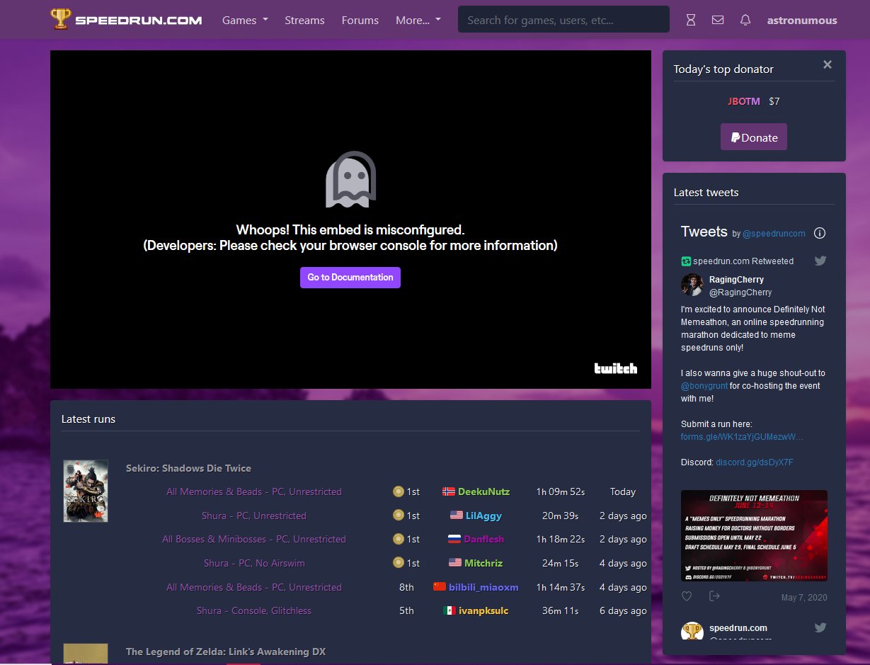 Twitch Embeds Completely Broken r Twitch