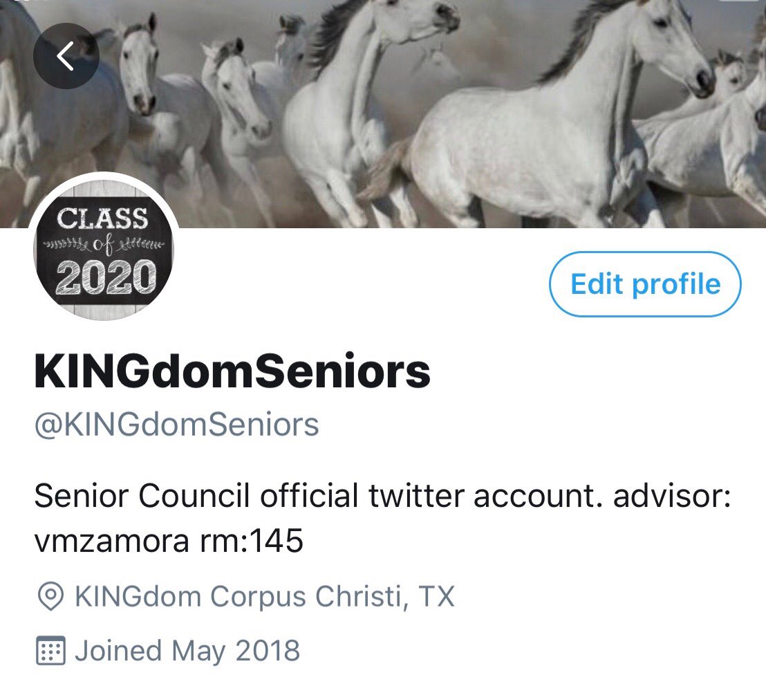 Attention all KHS juniors we are officially #KINGdomSeniors #Class2021 🐎 we would like ALL KHS juniors to join our @KingdomSeniors account so that we can begin communicating 💚
