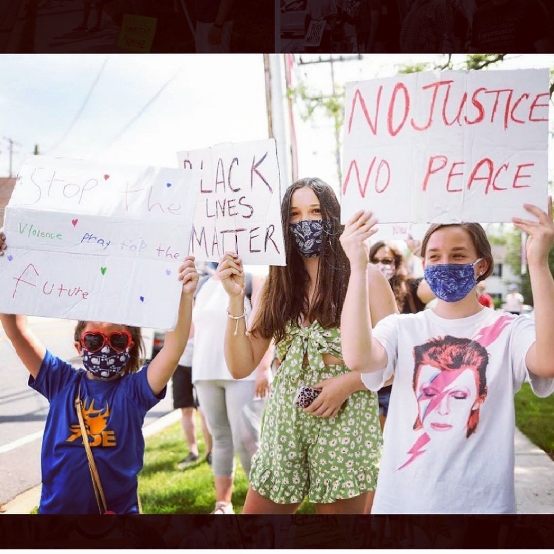 Renee81Jessica's tweet photo. This is my teenage daughter.  Front and center.  At the first protest our small, mostly white town has ever seen.   We stand in solidarity with #BLM and the POC in our small town.

Below is a petition Kara started to ban symbols of hatred in our schools in the state of MD.  

# https://t.co/t7Zqwy6DpE