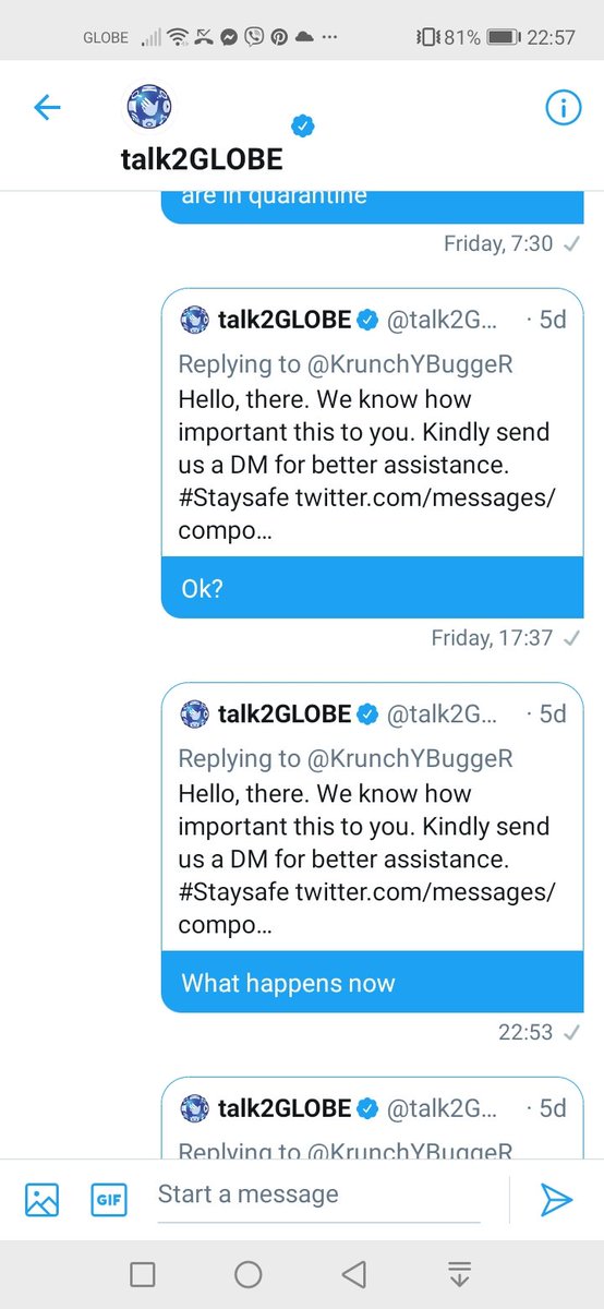 KrunchYBuggeR's tweet photo. @enjoyGLOBE Customer service chaka https://t.co/6FqShhDnTb