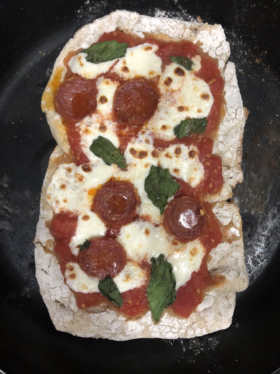 The last few weeks have been filled with some sourdough fails. This homemade pizza somewhat counts because the dough wasn’t great but it did the trick.