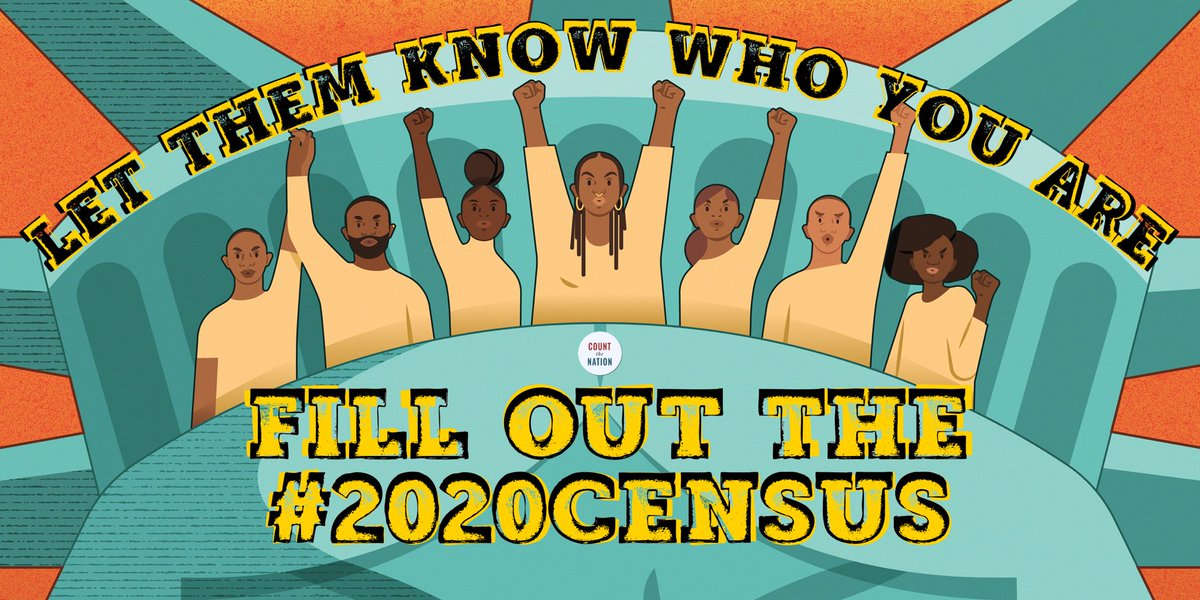 Black communities are historically discriminated against &amp; disenfranchised, filling out the #2020Census is one easy way to fix the problem! 💪🏿💪🏾💪🏽💪🏼💪🏻💪

9% of Blacks were missed or undercounted in the last census, losing BILLIONS in for their communities! #BLM #StandUpBeCounted
