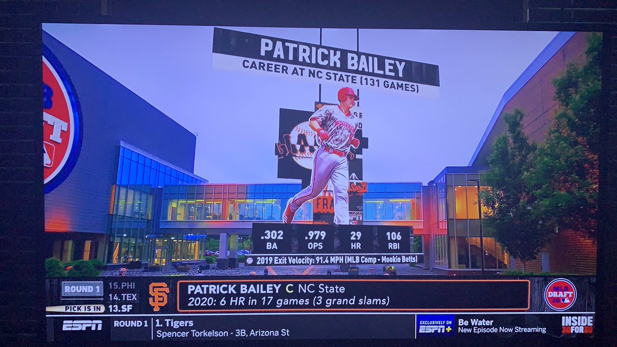 wesleyantrojans's tweet photo. ⚾️1️⃣3️⃣⚾️ Patrick Bailey goes out west to the San Francisco Giants!! https://t.co/O5EPye1YCK