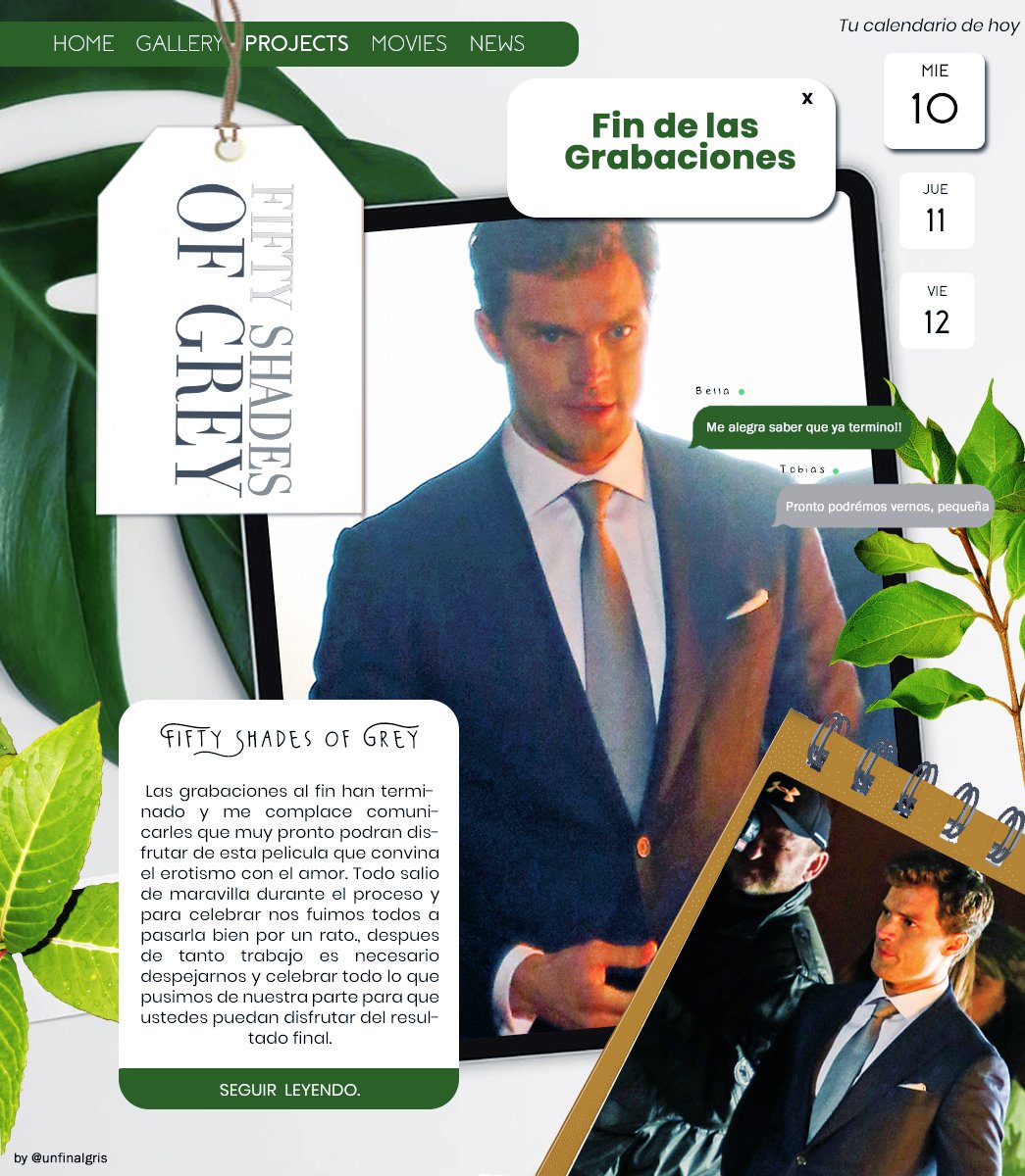 unfinalgris's tweet photo. ⠀⠀ ⠀ ⠀⠀‹ 𝗙𝗶𝗳𝘁𝘆 𝗦𝗵𝗮𝗱𝗲𝘀 𝗢𝗳 𝗚𝗿𝗲𝘆: Fin de las grabaciones › ——
⠀⠀ ⠀ ⠀⠀ ⠀⠀#FSOGonSet
Las grabaciones en la cuidad de Vancouver han llegado a su final y estoy muy feliz de anunciarles que pronto podrán ver el resultado final. https://t.co/BflwTXFIGB