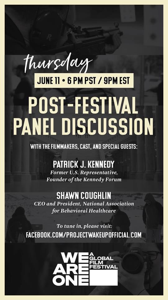 ProjectWakeUp_'s tweet photo. Tune in tomorrow night, Thurs 6/11 at 8pm CST/9pm EST, for our LIVE one-hour Final Panel Discussion and Q&A, feat. multiple special guests including @PJK4brainhealth and @NABHbehavioral CEO Shawn Coughlin — on the #ProjectWakeUp Facebook page, found here: https://t.co/J6AnmIRais https://t.co/qzcrni1T4B
