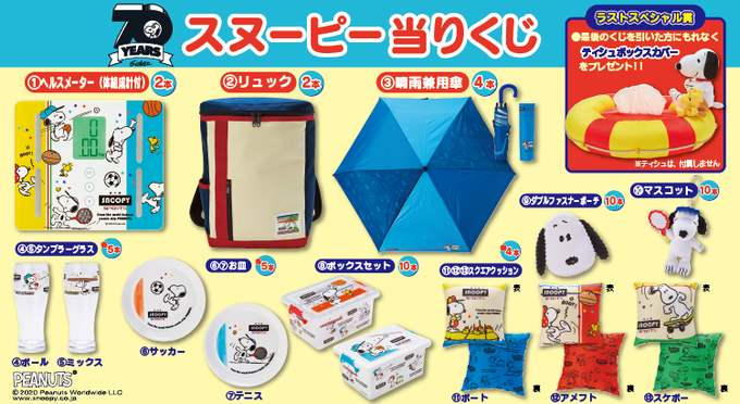 スヌーピー当たりくじ In ローソン全国 年6月12日より発売