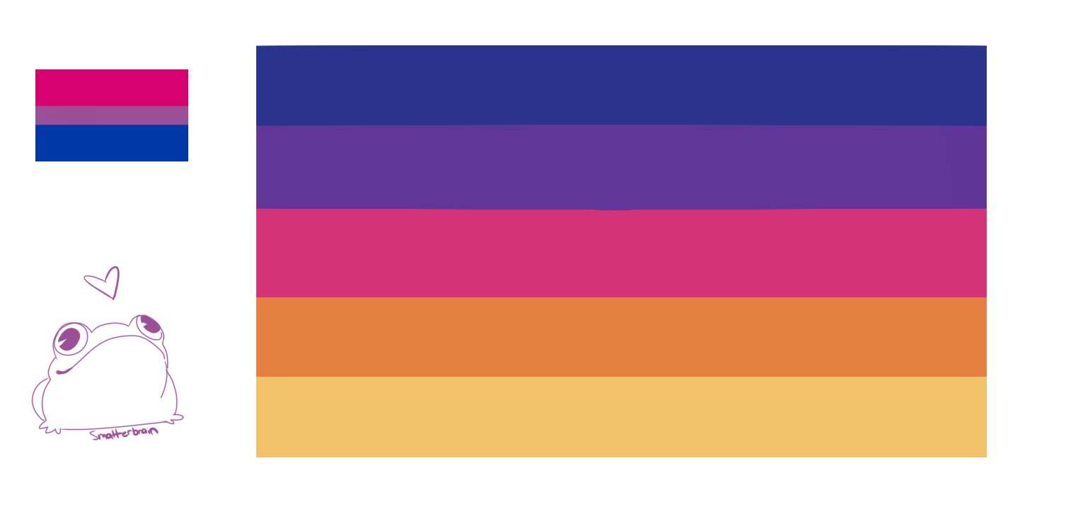 ✨ 🌸 👾 🦋 ✨ on Twitter: "Sunset bi flag design by @/Smatterbrain!!! 